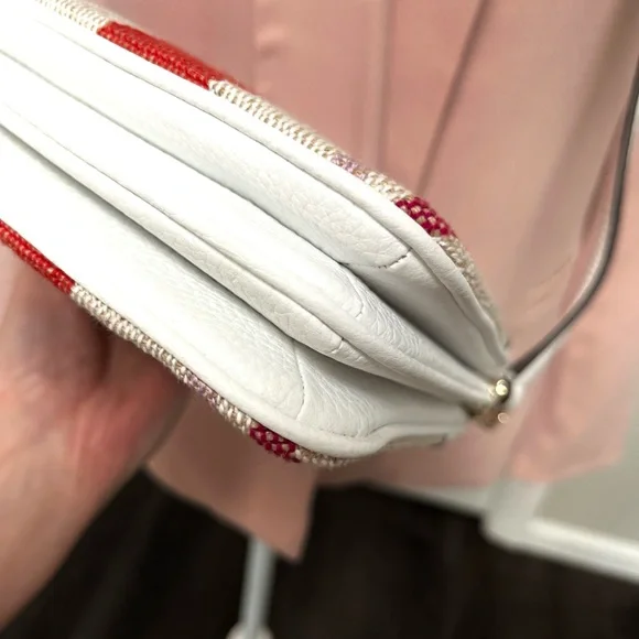 💕NWT💕Kate Spade White & Pink Striped Crossbody Bag 🌸 - Picture 5 of 8